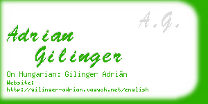 adrian gilinger business card