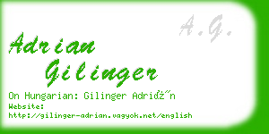 adrian gilinger business card